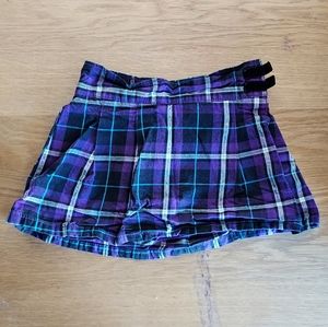Purple plaid skirt